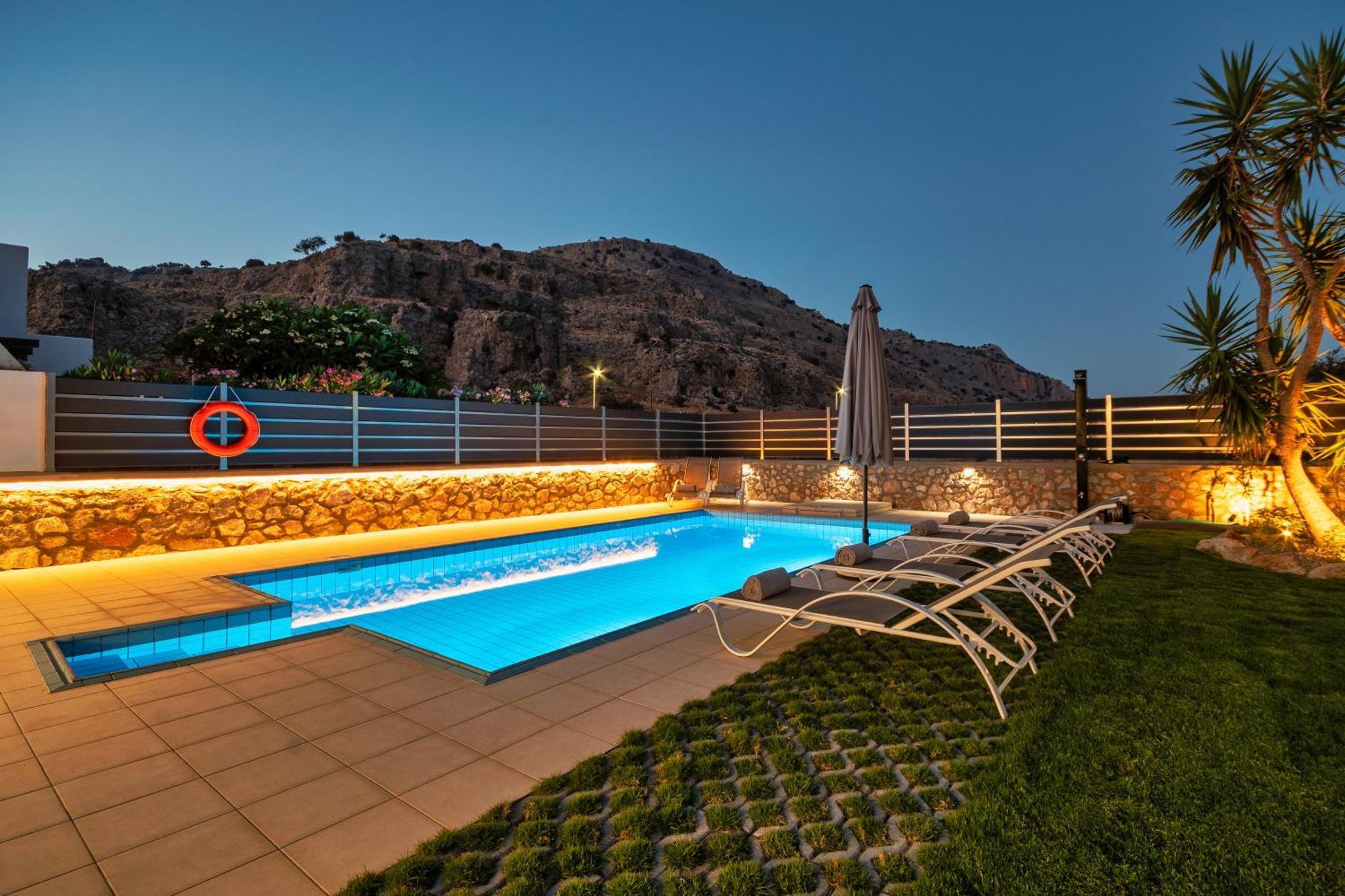 Villa Mariani II - In Lothiarika, Newly Renovated June 2024, Private Pool, Lindos 10 Min, Beach 120M Lardos Exterior photo